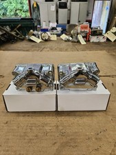 Holley Carburetor Center Hung Dual Inlet Chrome Fuel Bowls 34r11335b 34r11336b