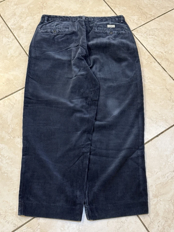 Pantalones de pana vintage años 90 Polo Ralph Lauren azul marino para hombre 32x27 holgados Foto 3 de 4
