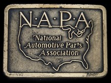 UC11109 VINTAGE 1970s  NAPA  AUTO PARTS ADVERTISEMENT BELT BUCKLE