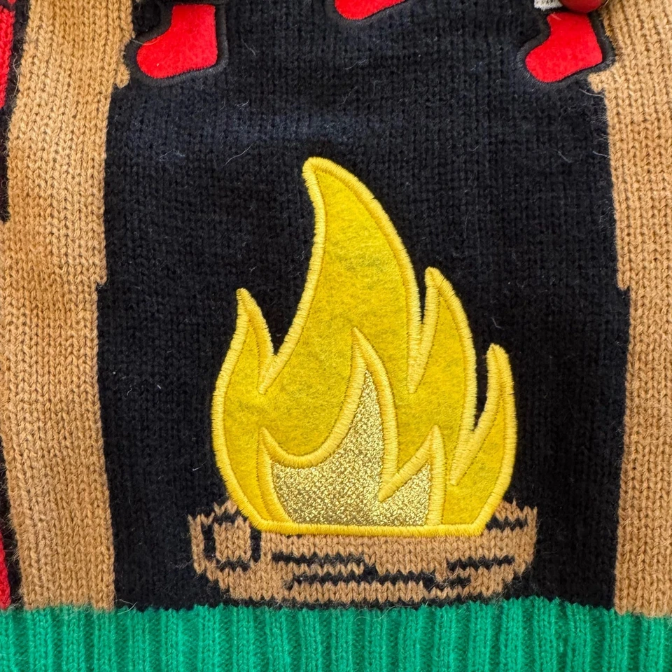 狗丑陋圣诞毛衣壁炉长袜铃铛中号 — 第 4/4 张图片