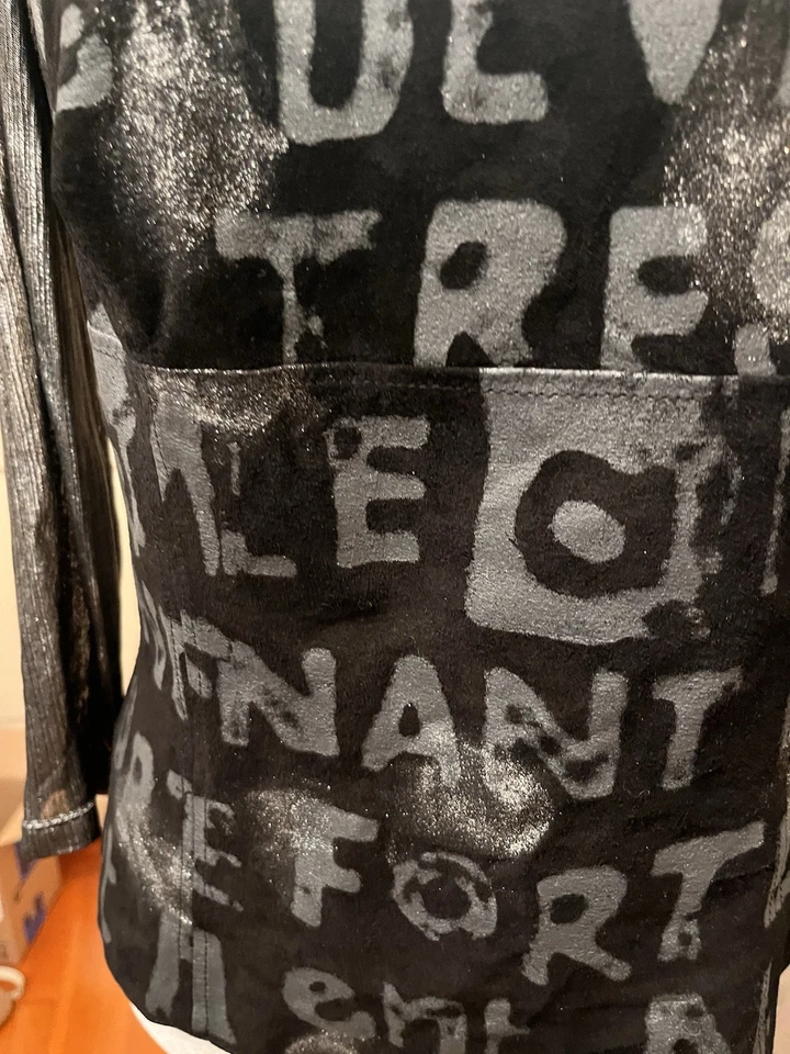 Camisa Custo Barcelona Y2K Gráfica Cuero De Colección RARA Grande Goth Club Rock Foto 2 de 4