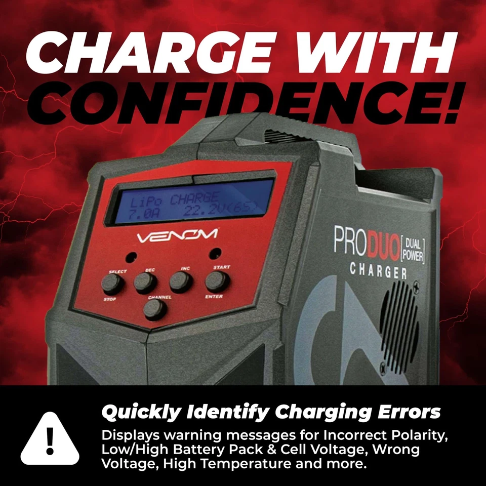 Pro Duo LiPo Battery Charger - LCD Screen, Charging Leads - Balance Charger - Image 2 of 4