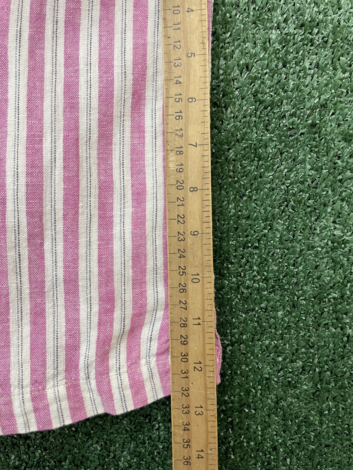 Universal Thread Shirt Button Cropped Striped Whi… - image 9