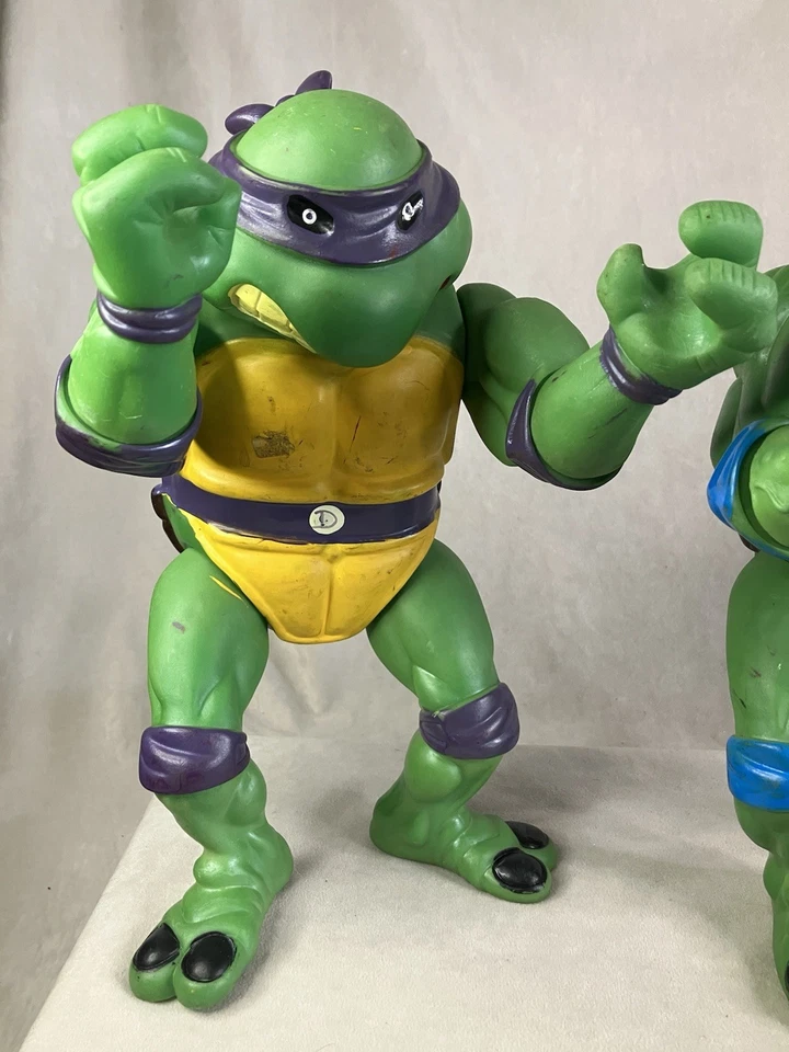 3 винтажные гигантские экшн-фигурки черепашек-ниндзя 13 дюймов TMNT 1989 - Изображение 2 из 4