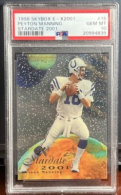 1998 SKYBOX E-X2001 STARDATE 2001 #15 PEYTON MANNING ROOKIE RC PSA 10