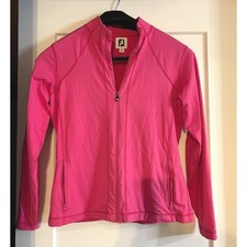 Footjoy Stretch Golf Performance Pink Jacket Athleisure Womens Medium Activewear