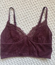 Aerie Lace Burgundy Bralette Sz M dium