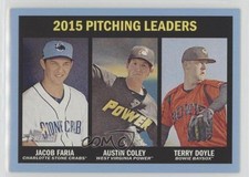 2016 Topps Heritage Minor League Edition Blue 70/99 Jacob Faria Austin Coley 4k8