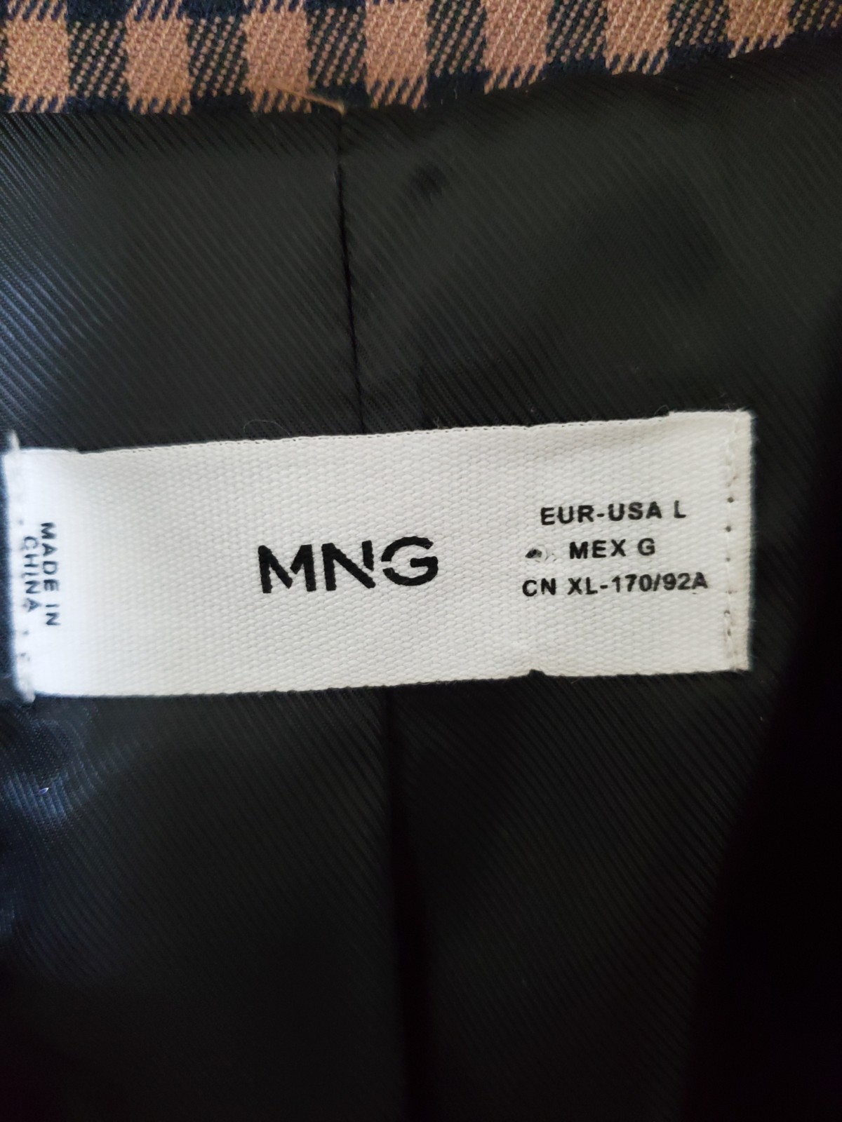 MNG/Mango Check Pattern Double Breasted Women's B… - image 4