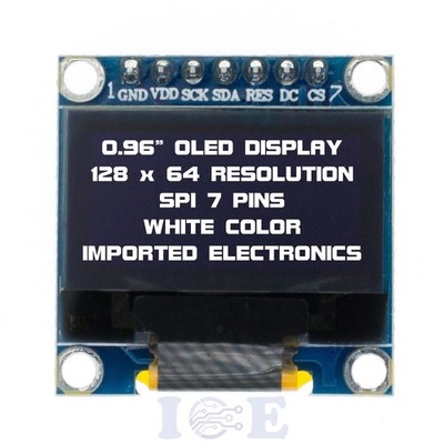 0.96  SPI Serial 128X64 OLED LCD LED Display Module 128*64 WHITE SSD1306 Arduino