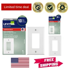 10-Pack White Decorator Wallplates - Stylish Solution for Wall Irregularities