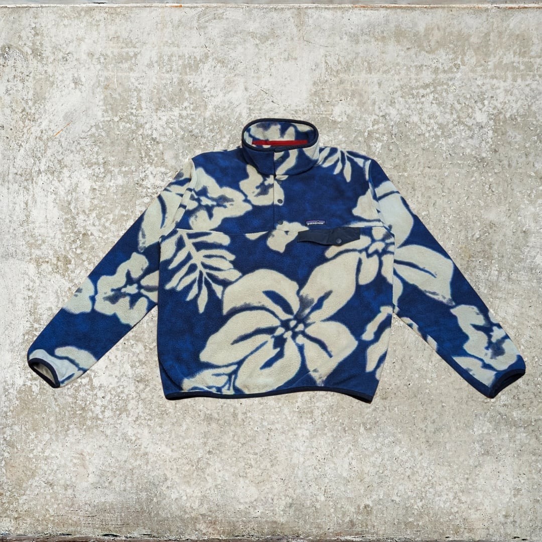 Rare Spice Garden Patagonia Hawaiian Print Synchilla Snap-T Fleece