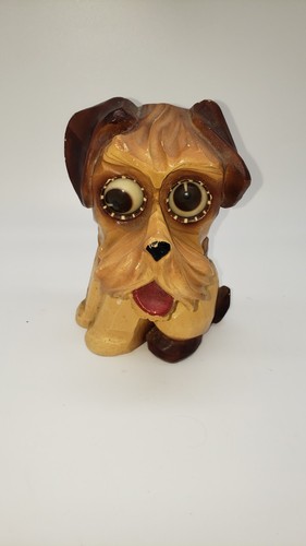 Vintage Oswald Rotating Eyes Dog Clock Yorkshire Terrier Not Working