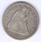 1871 Seated Liberty Silver Dollar + SILVER + Circulated + No Reserve!