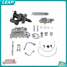 Power Brake Booster Chrome Master Disc Drum Kit Universal Hydrobooster Hydraulic