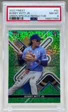 Bobby Witt Jr 2022 Topps Finest RC Green Speckle /125 PSA 8 Royals Rookie