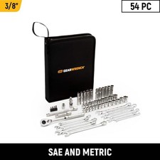 Gearwrench 38 Drive 72-tooth 6-point Mechanics Tool Set 54-piece