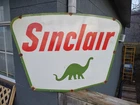 VINTAGE LARGE SINCLAIR PORCELAIN SIGN GASOLINE MOTOR OIL SERVICE PUMP PETROLIANA