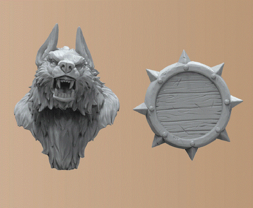 Wolf Head Sculpture 3D Unpainted Figure Model GK Blank Kit New Hot Toy In Stock - Picture 5 of 9