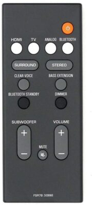 YAMAHA SOUNDBAR REMOTE FSR78 ZV28960 FOR YAS-106 ATS-1060 YAS-107 with Battery