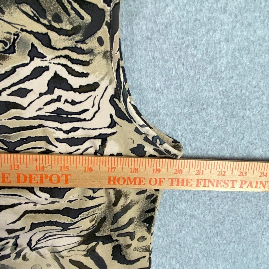 Josephine Chaus Top Womens XL Brown Animal Print V Neck Sleeveless Knit Pullover - Image 4 of 4