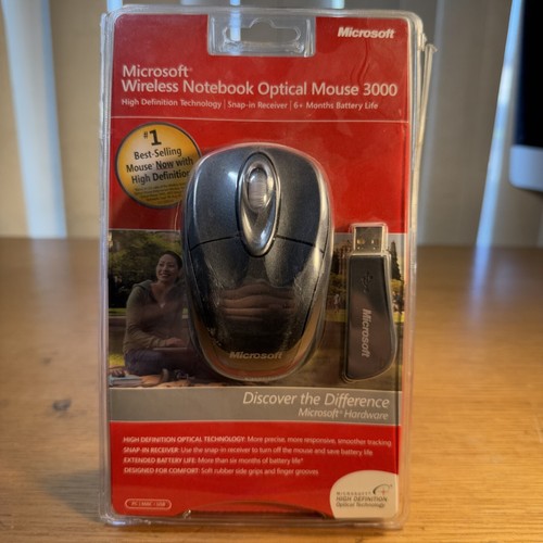 Microsoft Wireless Notebook Optical Mouse 3000 Gray PC Windows & Mac New NOS - Picture 8 of 8