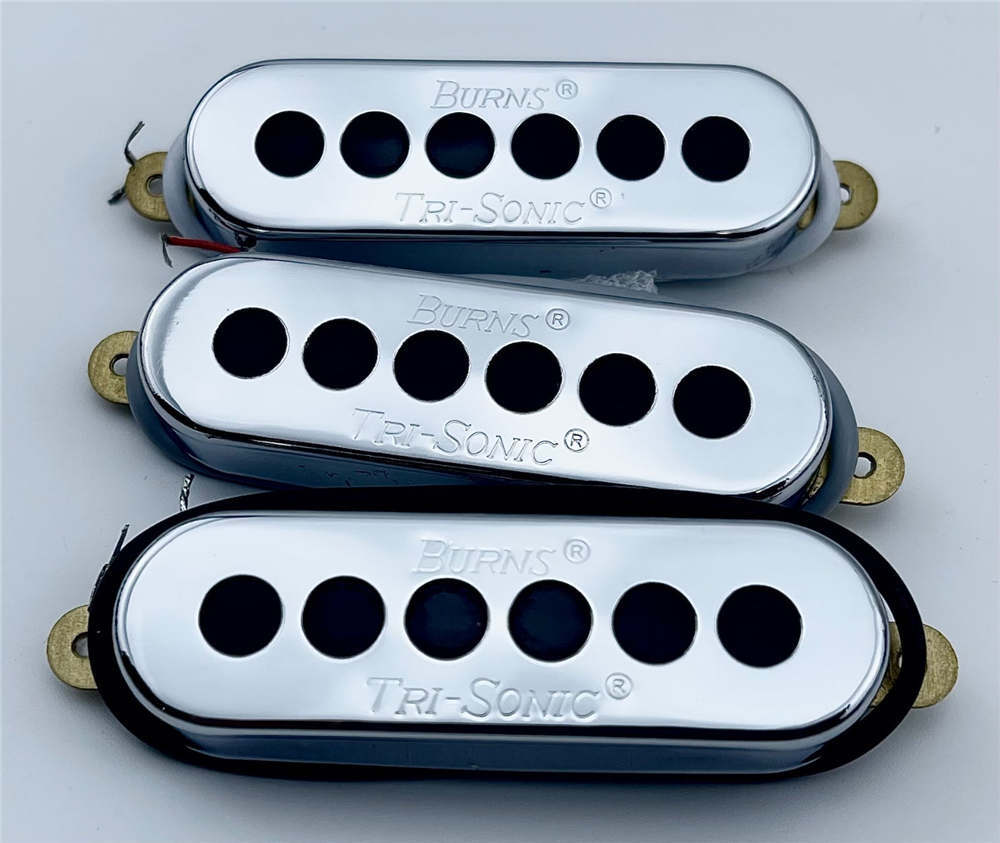 1 Set Burns SSS Tri-sonic Single Alnico Electric Guitar Pickups Chrome
