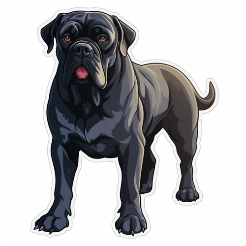 Set of 2 Cane Corso Dog Decal Stickers with Free Custom Text - Picture 2 of 5