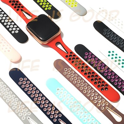 Silicone Narrow Sport Band fits/Apple Watch Series 11, 10, 9, 8, 7, 6, 5 - 1, SE
