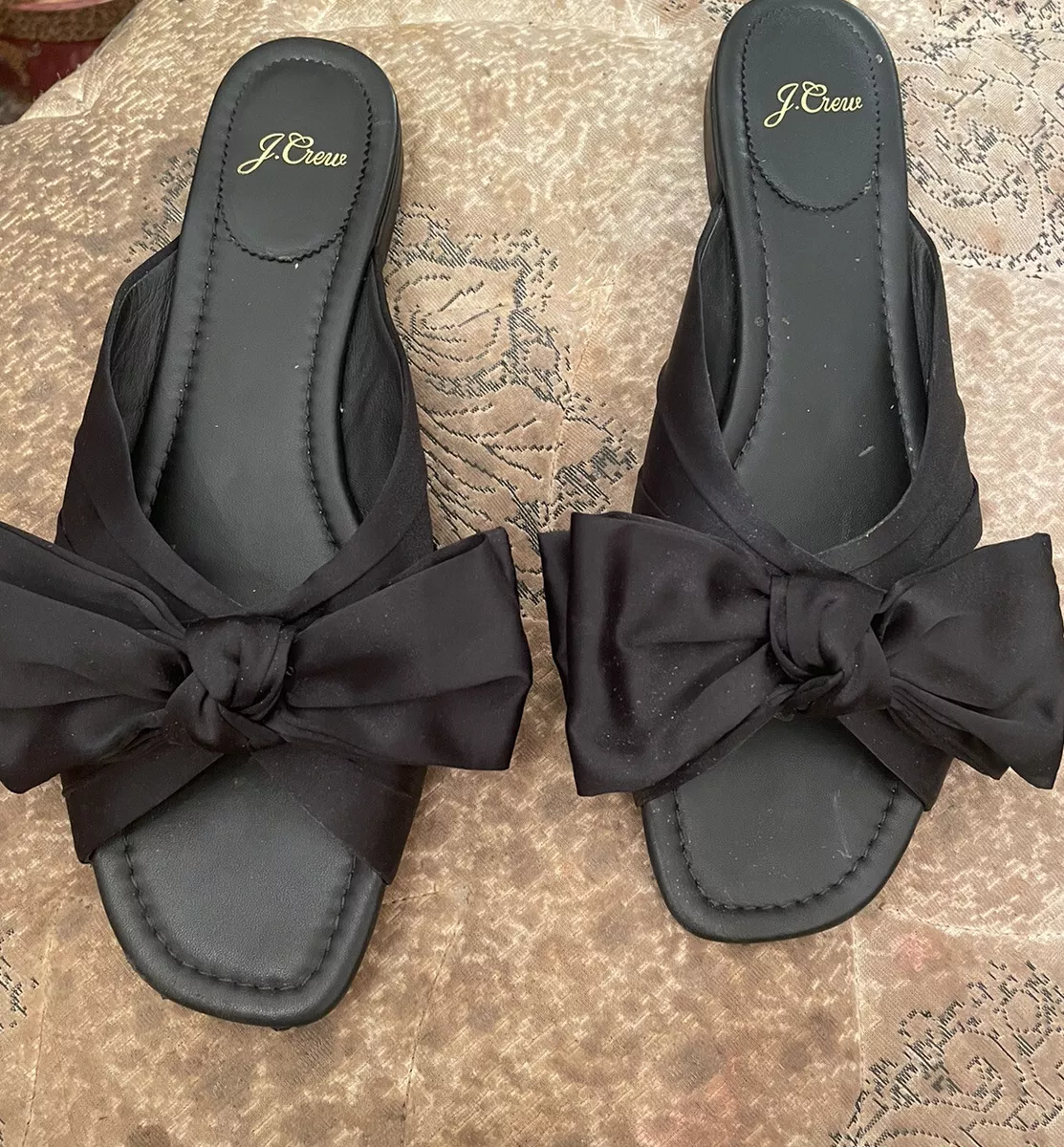 Satin slides cheap with bow