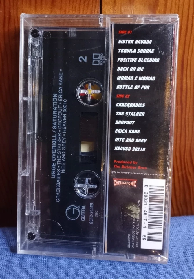 New URGE OVERKILL SATURATION Cassette Tape  1993 90s Hard Rock Glam - Image 2 of 4