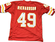Tony Richardson Custom Kansas City Autographed Football Jersey (PIA/JSA)