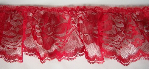 3 Yds. Solid 3" Wide Ruffled/Gathered Soft Lace Color Choices - Picture 58 of 73