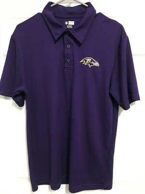 BALTIMORE RAVENS Logo Men TX3 Cool Purple Short Sleeve Golf Polo Shirt M NFL
