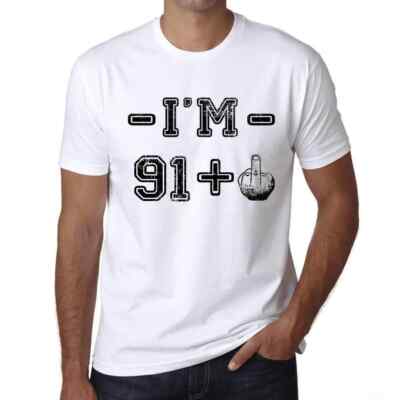 ULTRABASIC Herren T-Shirt 92 Jahre Ich bin 91 + Ein Major 92 Years I'm 91 + A