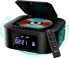 Boombox E1 - CD Player Portable Audio System + Extra BASS with Subwoofer + FM Ra