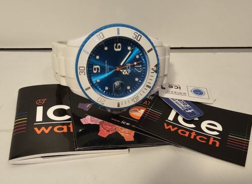 Ice Watch Ice Forever montre à bracelet en caoutchouc bleu blanc - Photo 1/4