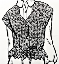 869 Vintage SWEATER VEST Pattern to Crochet Reproduction Sz 38-44