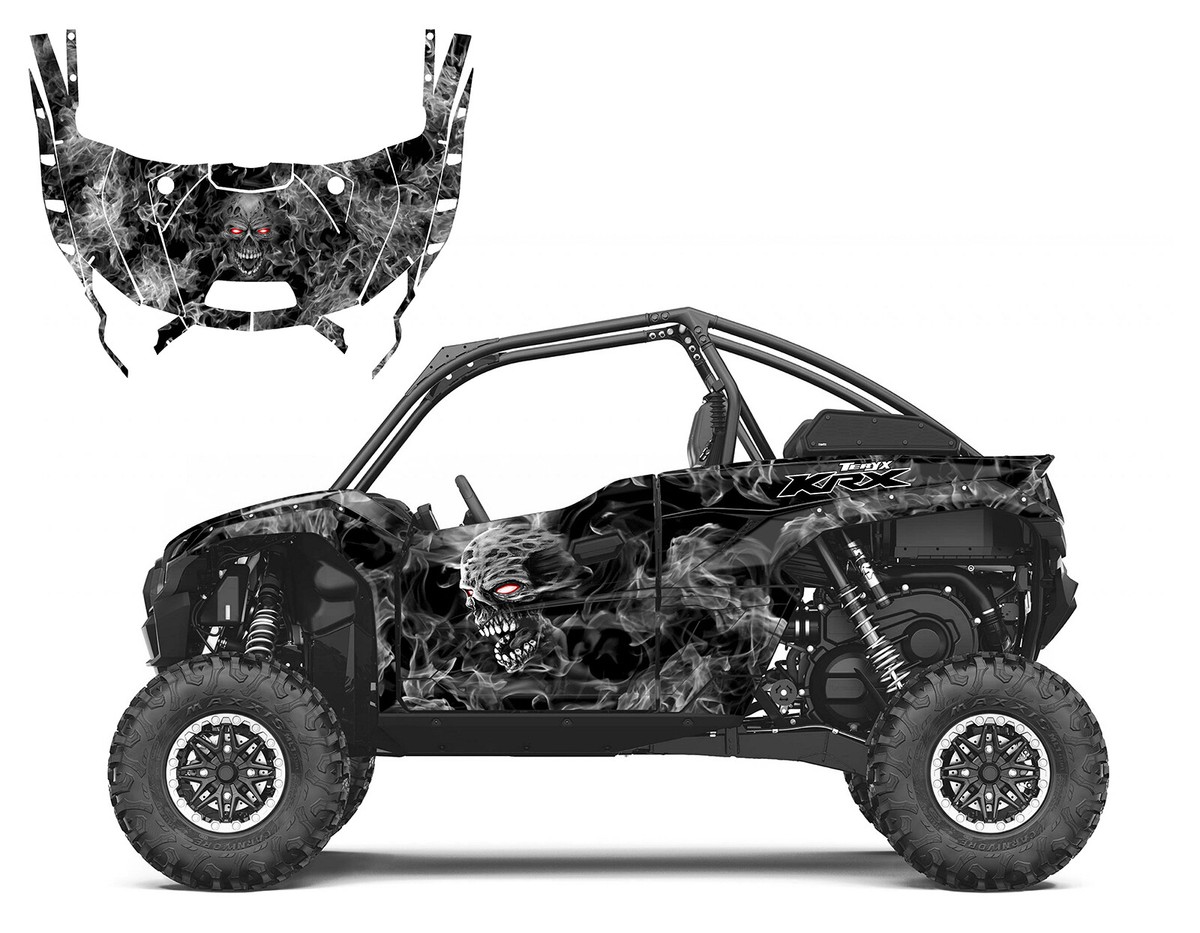 2021-25 Teryx KRX 1000 graphics wrap decal kit 24 MIL Zombie Skull