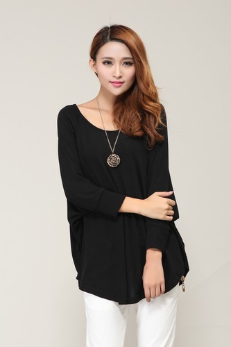 Stylish Women Ladies Loose Batwing Asymmetric Quality Knitted Baggy Top /Jumper - Picture 13 of 59