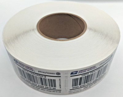 (2000) Pitney Bowes Label 888 Tracking Number Barcode Stickers for USPS Packages