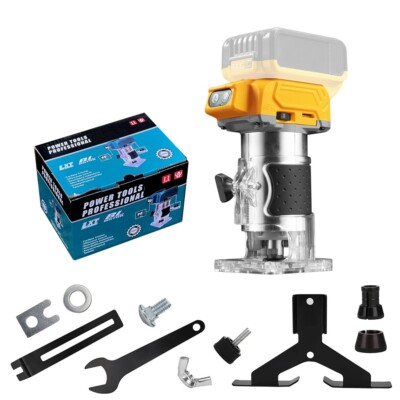 Cordless Router For Dewalt XR DCB 18V 20V Battery Brushless Wood Trimmer DCB180