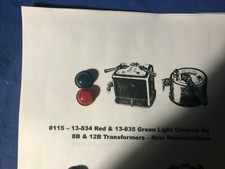 American Flyer Parts - Red  Green Light Covers for 8B  12B 115