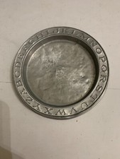 Vintage Aluminum Child's Plate ABC's