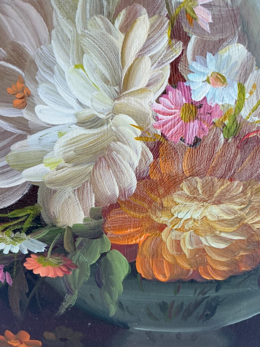 Basil G Hawkins Flowers Floral Oil Painting- Listed Artist