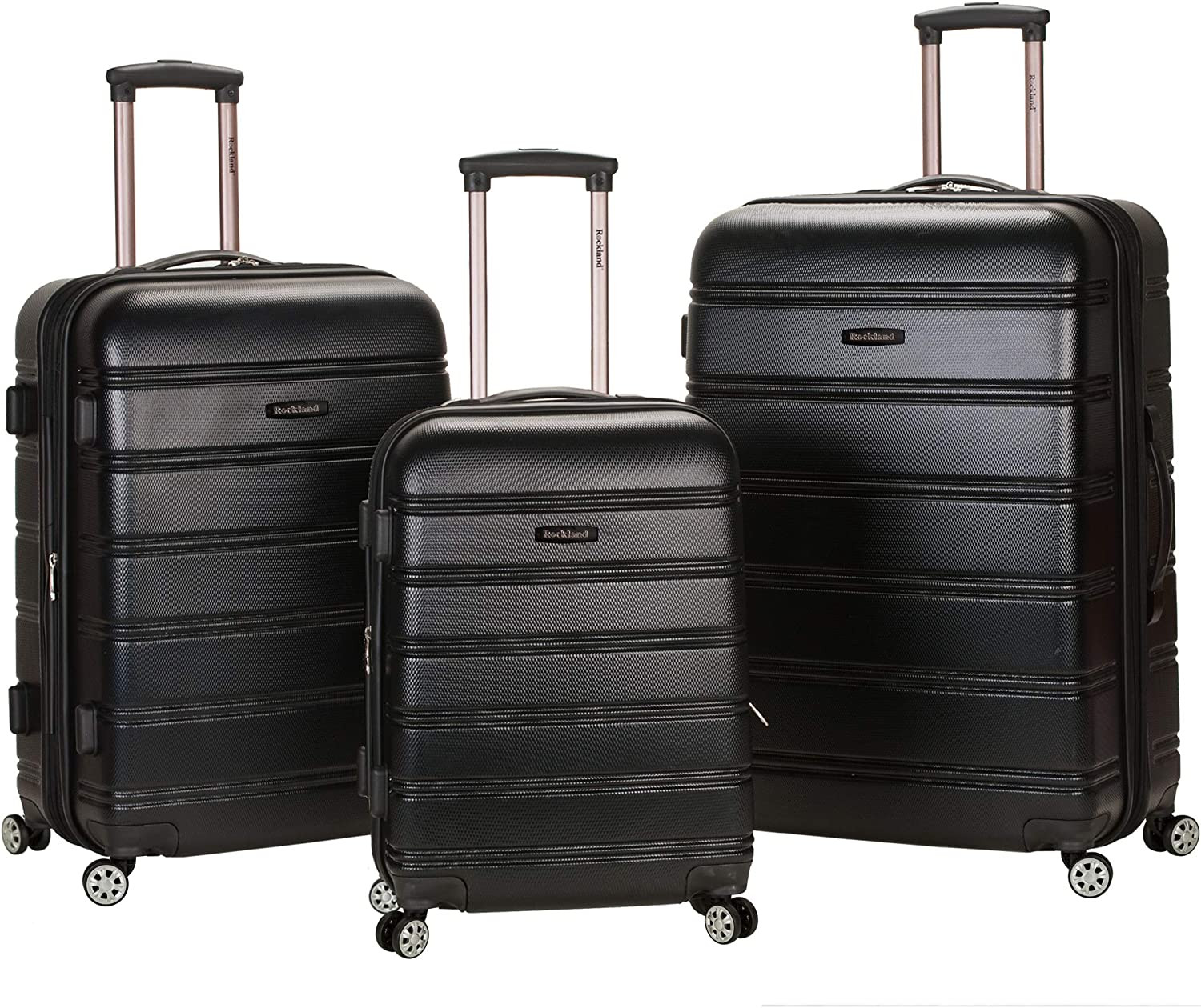 With Spinner Wheels, Black, 3-piece Set (2