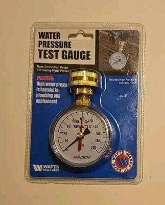WATTS REGULATOR WATER PRESSURE TEST GAUGE MODEL IWTG 0950200