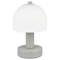 Reality Leuchten Glenn Tischlampe Tischleuchte Grau Metall Kunststoff H 18,5 Cm