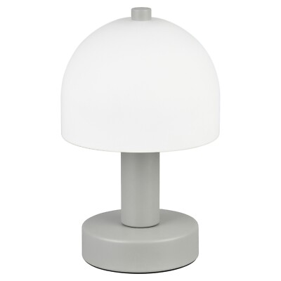 Reality Leuchten GLENN Tischlampe Tischleuchte Grau Metall Kunststoff H 18,5 cm