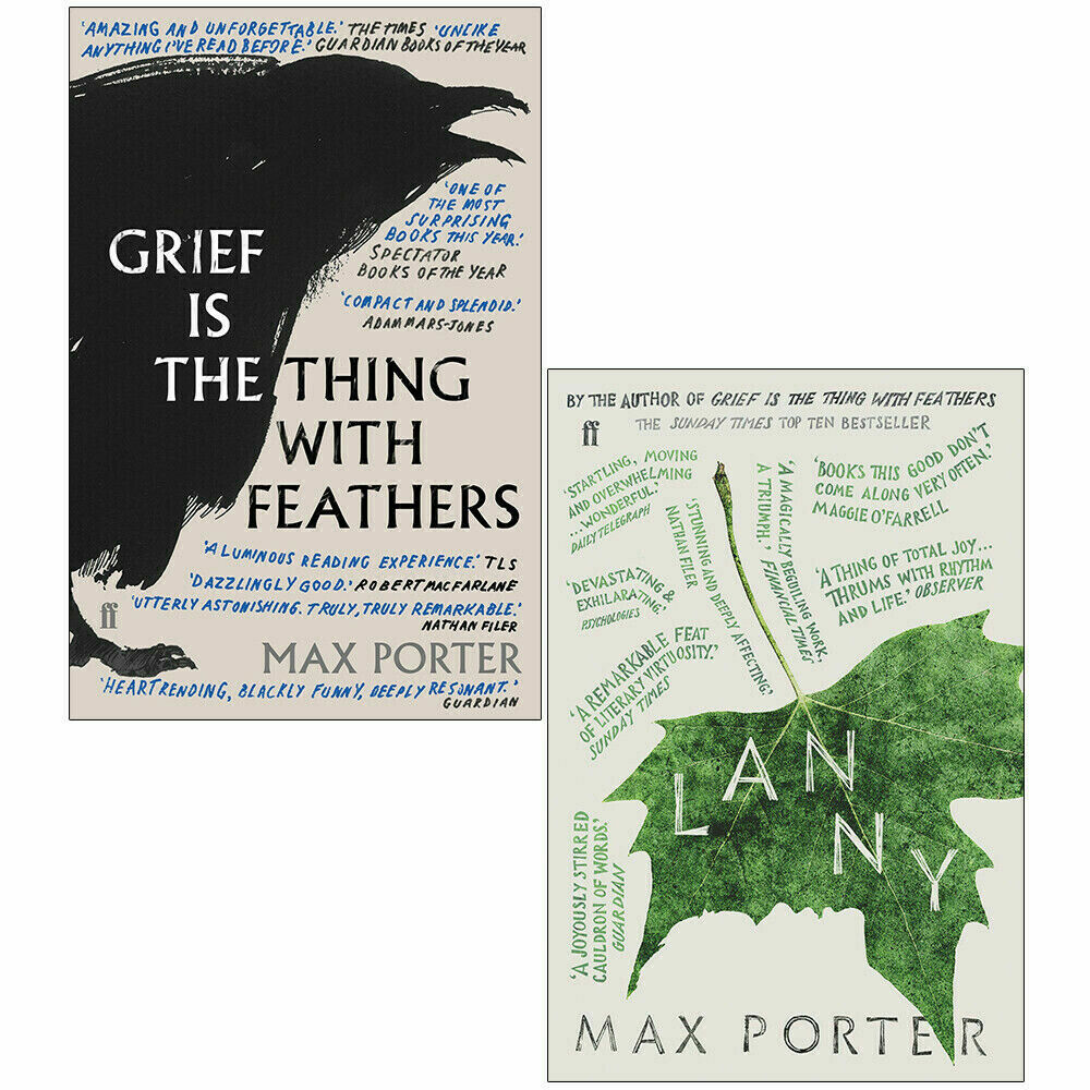 Max Porter 2 Books Collection Set Lanny, Grief is the Thing with Feathers PB NEW